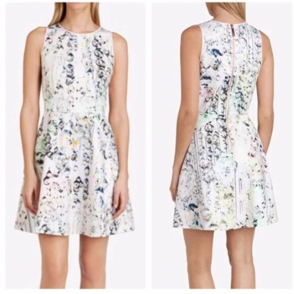 Ted Baker Sapira Synthetic Crystal Droplets Skater Dress - Picture 4 of 4